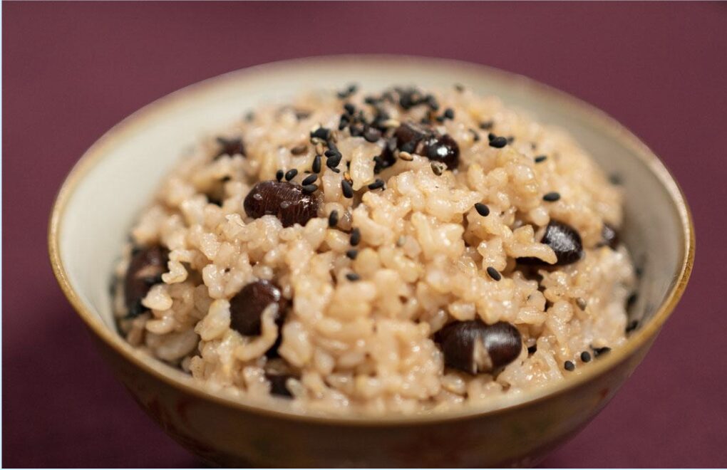 Genmai Sekihan in a bowl